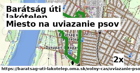 Miesto na uviazanie psov, Barátság úti lakótelep