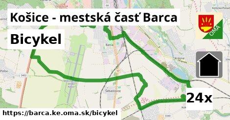 bicykel v Košice - mestská časť Barca