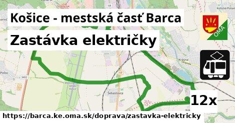 Zastávka električky, Košice - mestská časť Barca