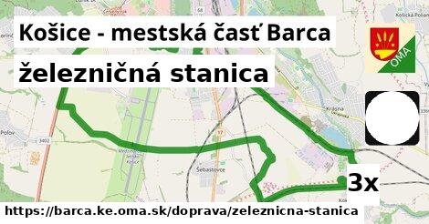 železničná stanica, Košice - mestská časť Barca