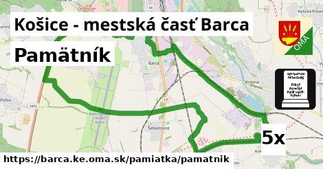 Pamätník, Košice - mestská časť Barca