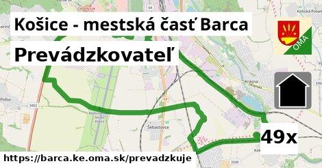 prevádzkovateľ v Košice - mestská časť Barca