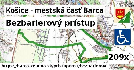 Bezbarierový prístup, Košice - mestská časť Barca