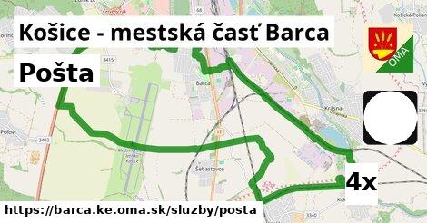 Pošta, Košice - mestská časť Barca