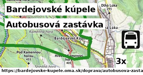 autobusová zastávka v Bardejovské kúpele