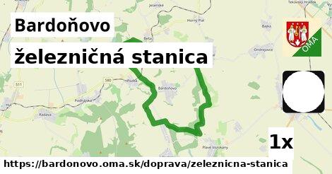 železničná stanica, Bardoňovo