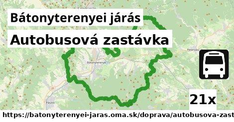 Autobusová zastávka, Bátonyterenyei járás