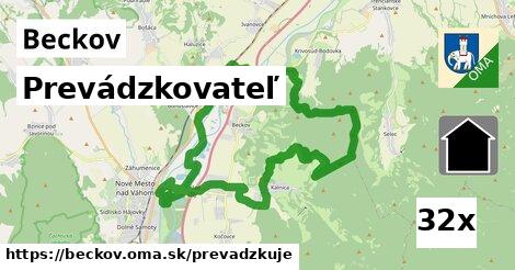 prevádzkovateľ v Beckov