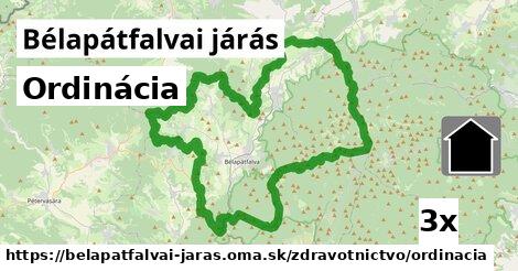 Ordinácia, Bélapátfalvai járás