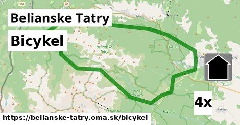 bicykel v Belianske Tatry
