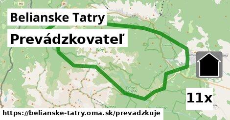 prevádzkovateľ v Belianske Tatry