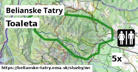 Toaleta, Belianske Tatry