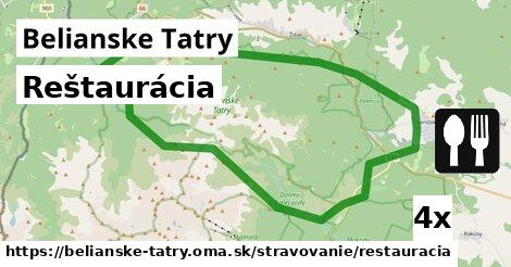 Reštaurácia, Belianske Tatry