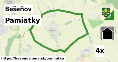 pamiatky v Bešeňov