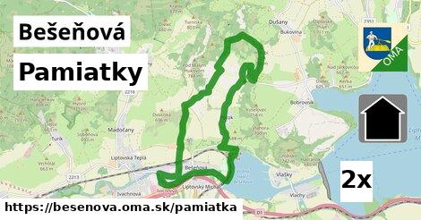 pamiatky v Bešeňová