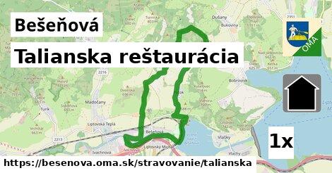 Talianska reštaurácia, Bešeňová