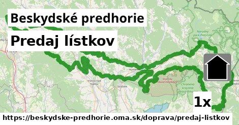 Predaj lístkov, Beskydské predhorie