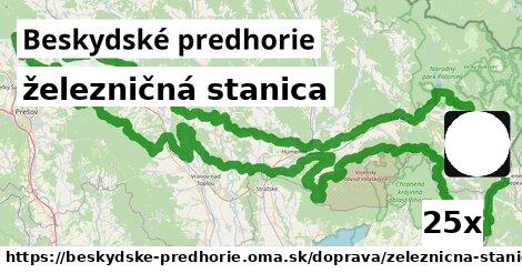 železničná stanica, Beskydské predhorie