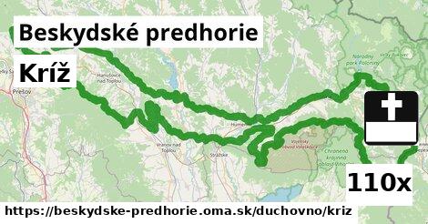 Kríž, Beskydské predhorie