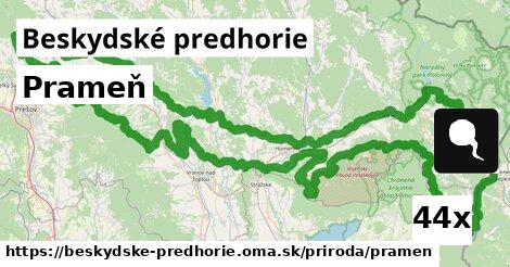 Prameň, Beskydské predhorie