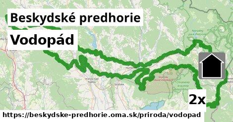 Vodopád, Beskydské predhorie