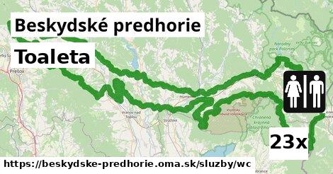 Toaleta, Beskydské predhorie