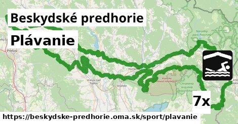 Plávanie, Beskydské predhorie