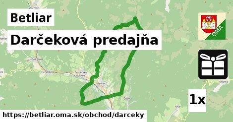 Darčeková predajňa, Betliar