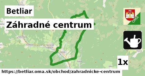 Záhradné centrum, Betliar