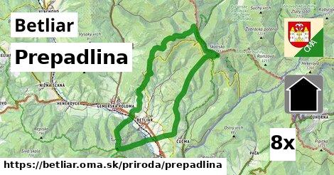 Prepadlina, Betliar