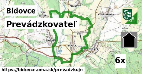 prevádzkovateľ v Bidovce