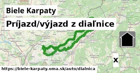 Príjazd/výjazd z diaľnice, Biele Karpaty