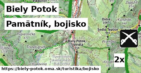 pamätník, bojisko v Biely Potok