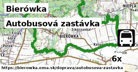 Autobusová zastávka, Bierówka