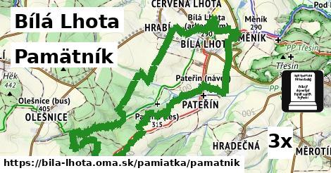 Pamätník, Bílá Lhota