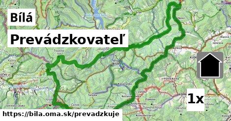 prevádzkovateľ v Bílá