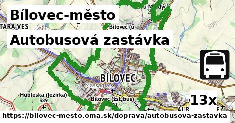 Autobusová zastávka, Bílovec-město