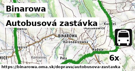 autobusová zastávka v Binarowa