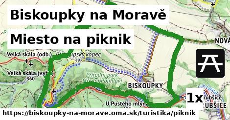 miesto na piknik v Biskoupky na Moravě