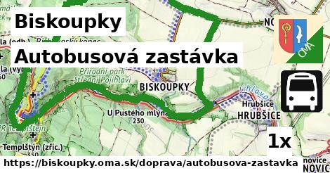 autobusová zastávka v Biskoupky