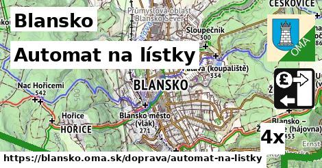 Automat na lístky, Blansko