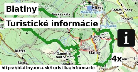 Turistické informácie, Blatiny