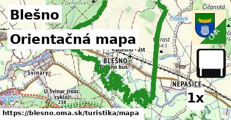 Orientačná mapa, Blešno