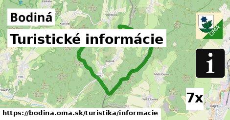 Turistické informácie, Bodiná