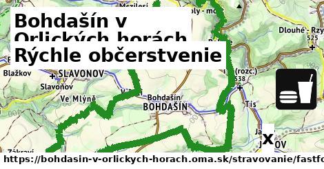 Všetky body v Bohdašín v Orlických horách