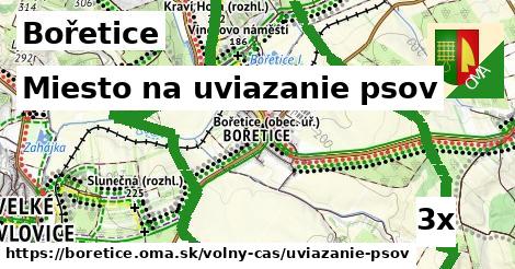 miesto na uviazanie psov v Bořetice