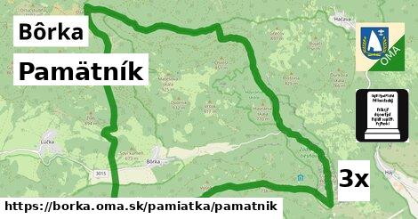 Pamätník, Bôrka