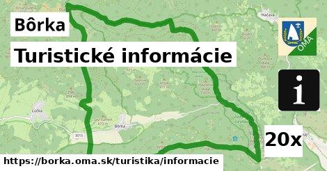 Turistické informácie, Bôrka