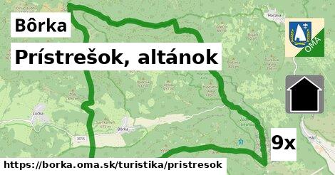 Prístrešok, altánok, Bôrka