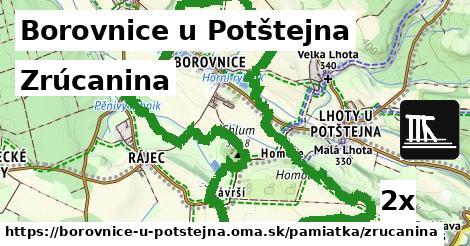 Zrúcanina, Borovnice u Potštejna